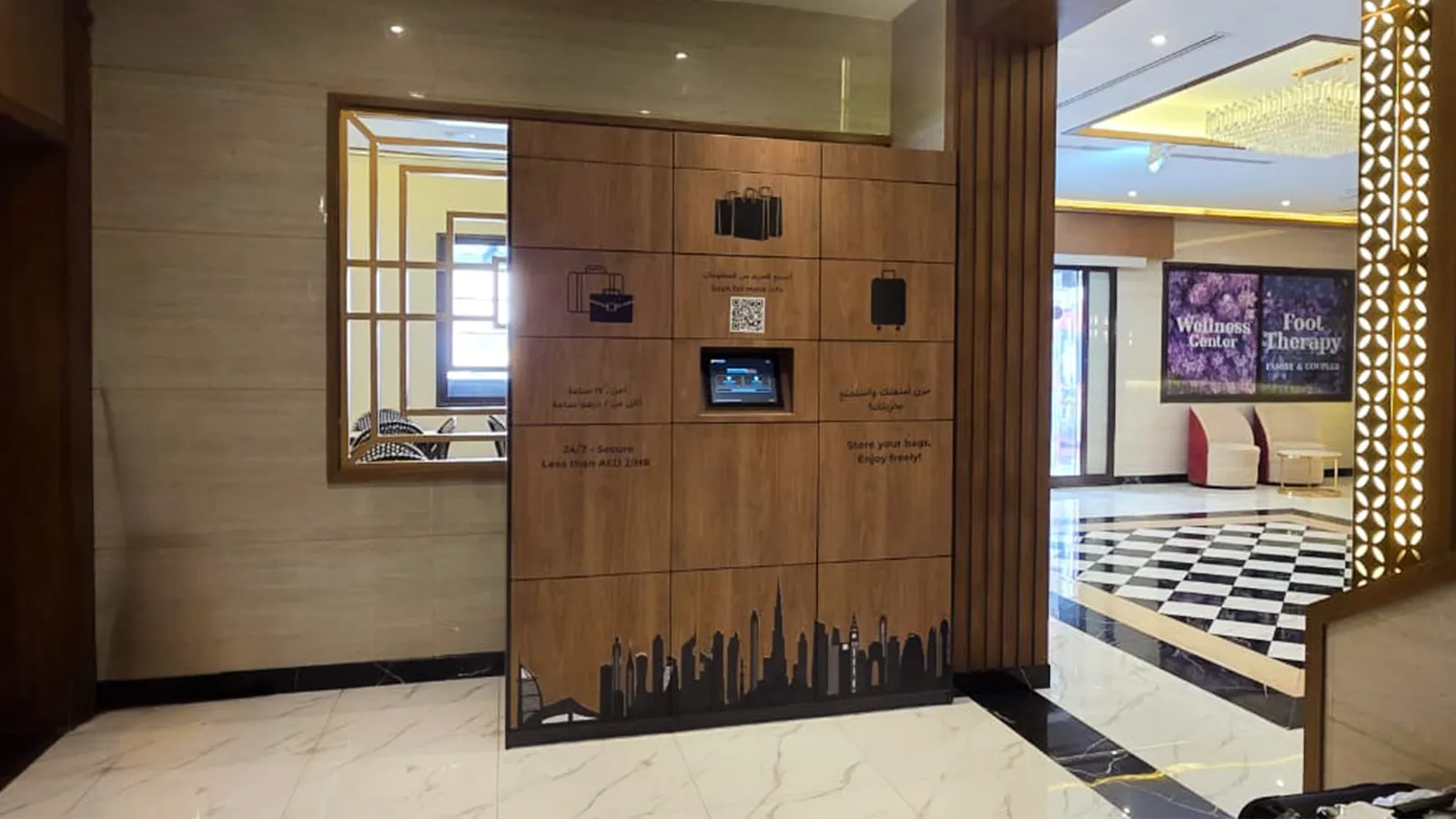 Grand Ambassador Hotel locker wall